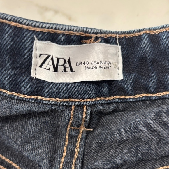 Zara Dark Blue Wide-Leg Pants - Picture 3 of 13